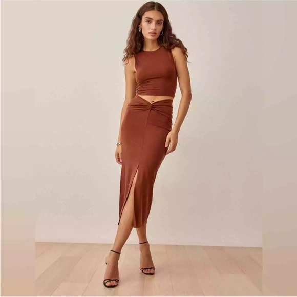 NWT Reformation Rylan Midi Skirt Size XL - Picture 5 of 10